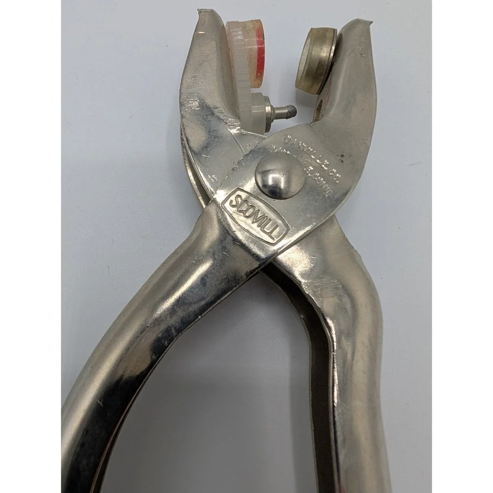 Vintage‎ Scovill Snap Metal Rivet Punch Grommet Pliers Tool, Oakville USA